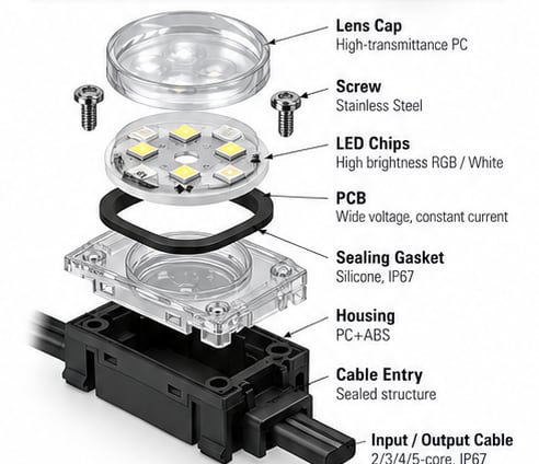 Media facade structure and components