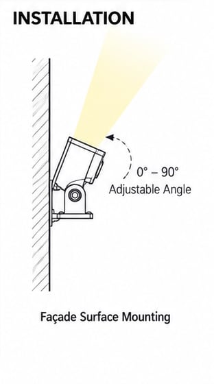 Wall washer installation